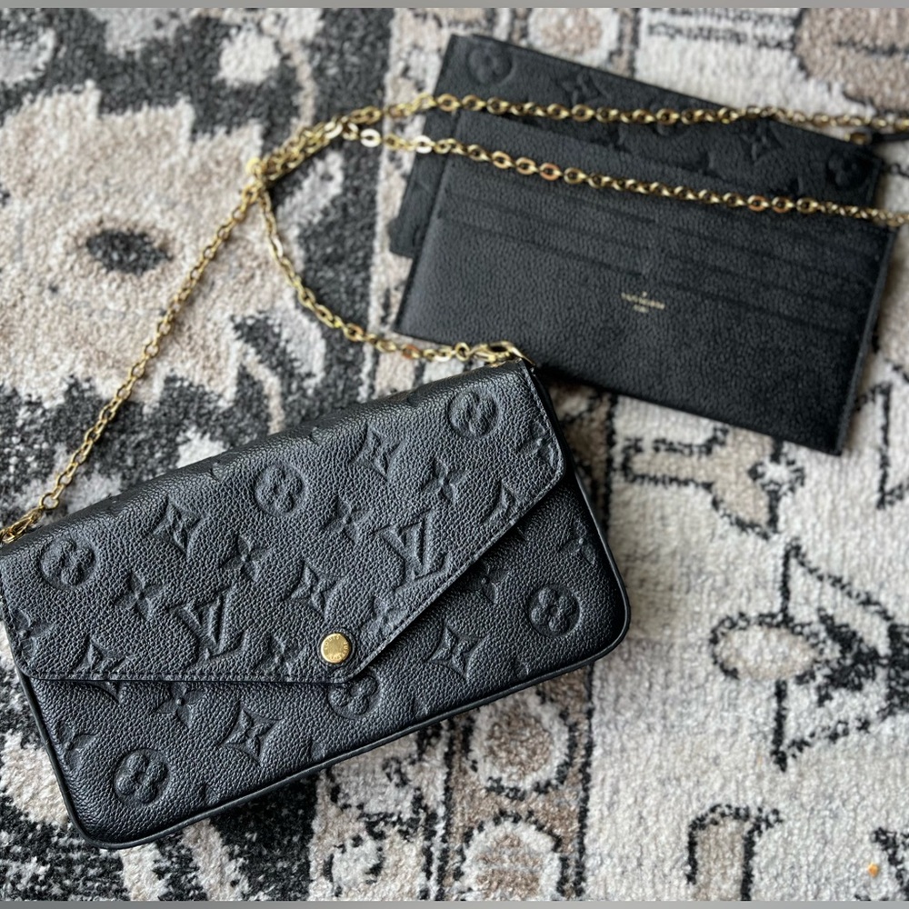 Louis Vuitton Black Monogram Envelope Chain Crossbody